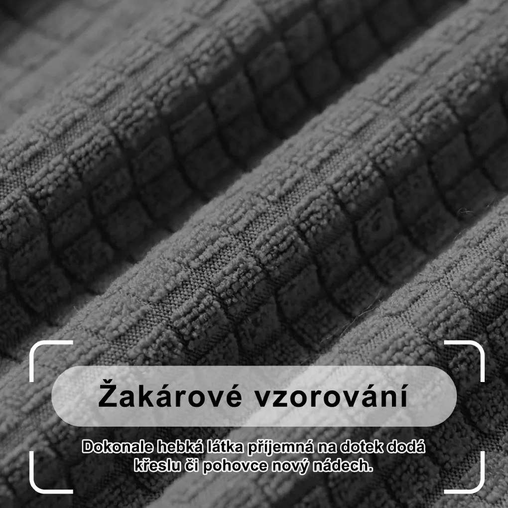 Elastický žakárový poťah na dvojmiestnu pohovku BestBerg / šedá