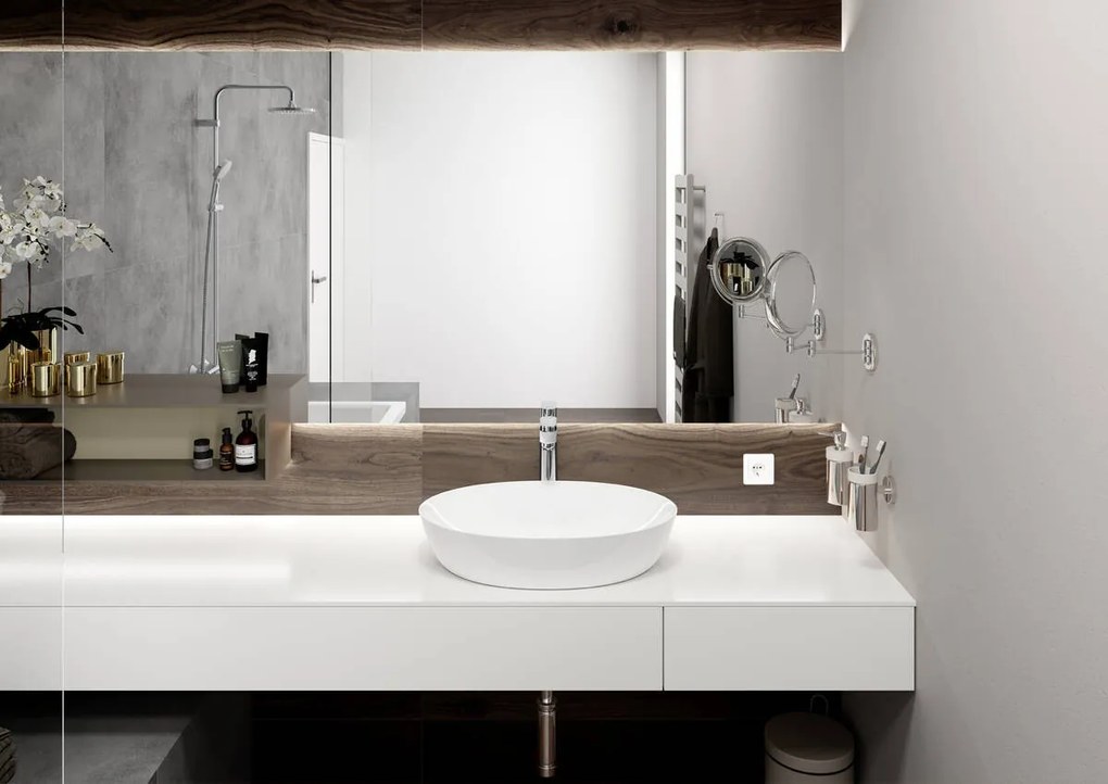 Hansgrohe Vernis Blend, vysoká umývadlová batéria 190 bez odtokovej súpravy, EcoSmart, čierna matná, HAN-71552670