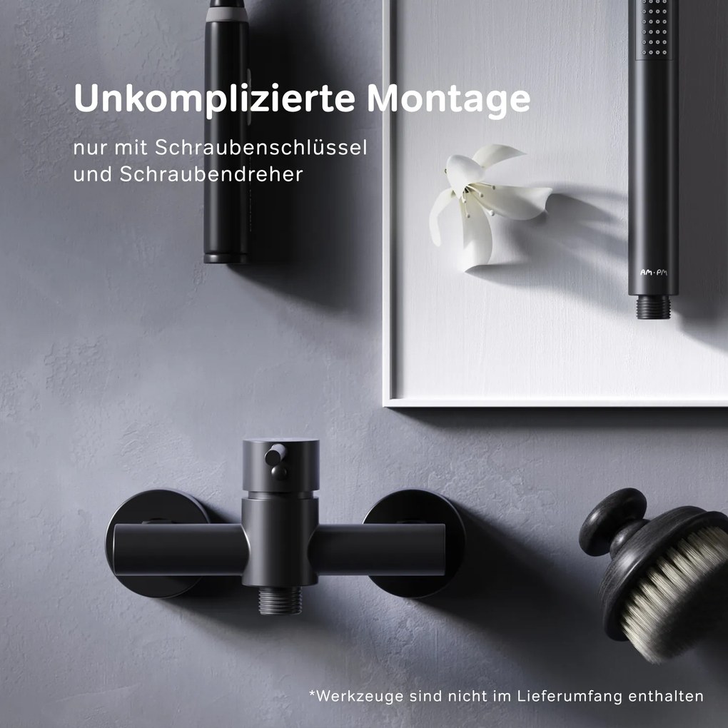 Sprchová batéria AM.PM Spike FPA20022 jednopáková, čierna