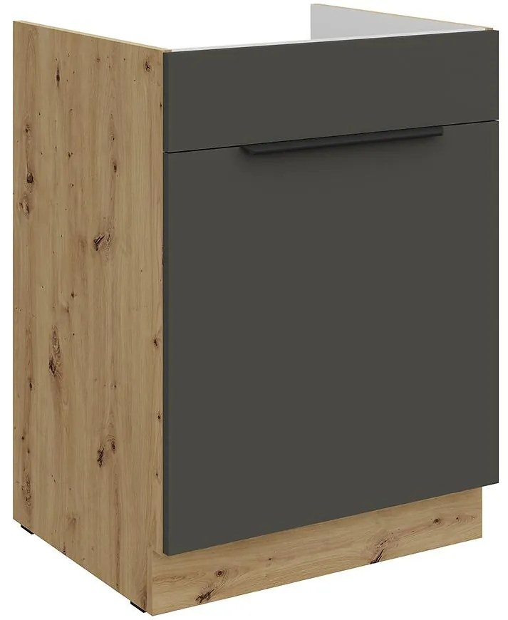 Kuchynská skrinka Aria-Gr/Ar Anti Fingerprint 60zl 1s Bb