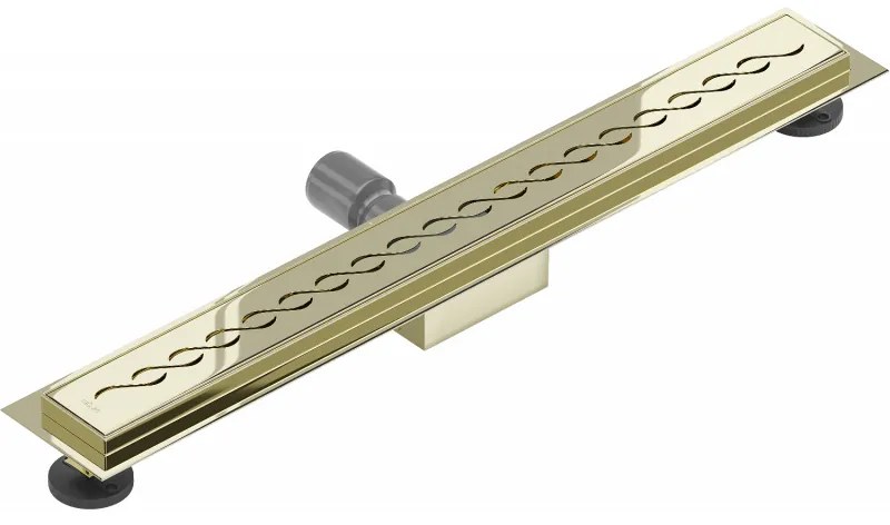 Mexen Flat M18 nerezový sprchový žľab 60 cm, zlatá, 1523060-15