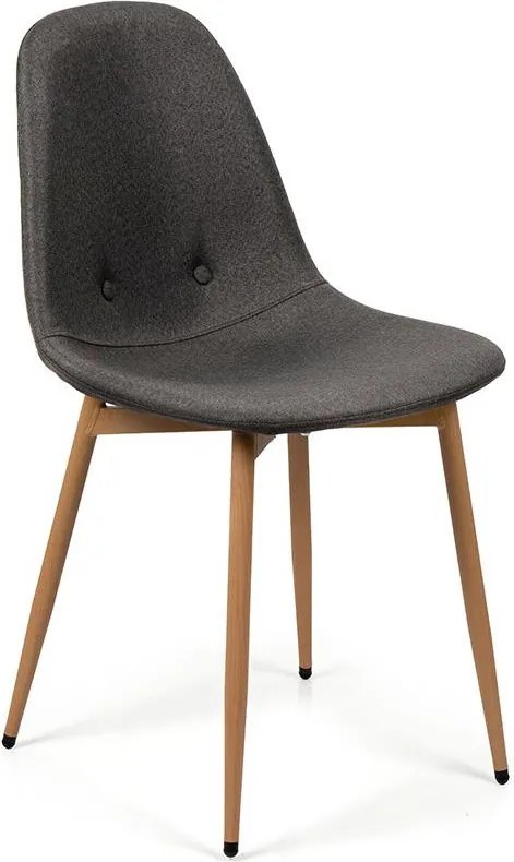 Jedálenský set 4x stoličky + stôl 120 cm AVENBERG NATURAL, sivá