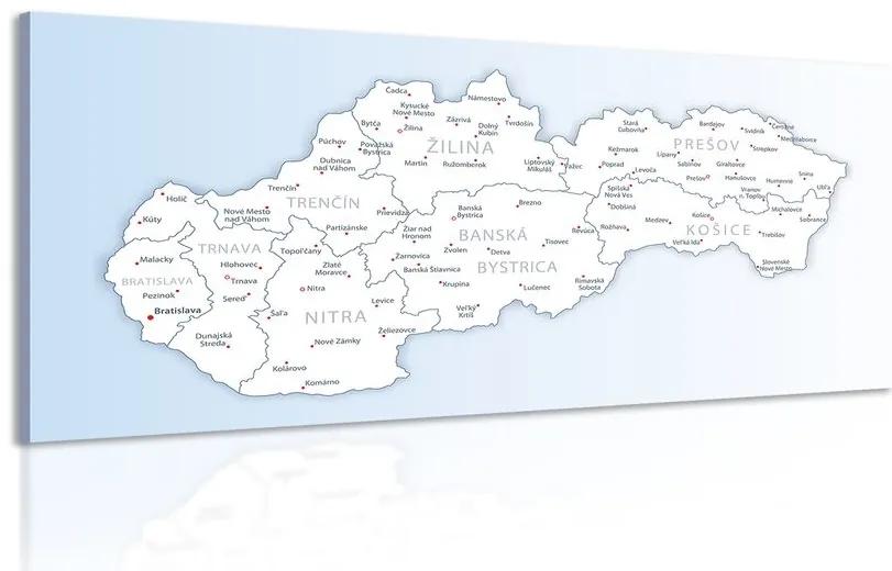 Obraz mapa Slovenska - 100x50