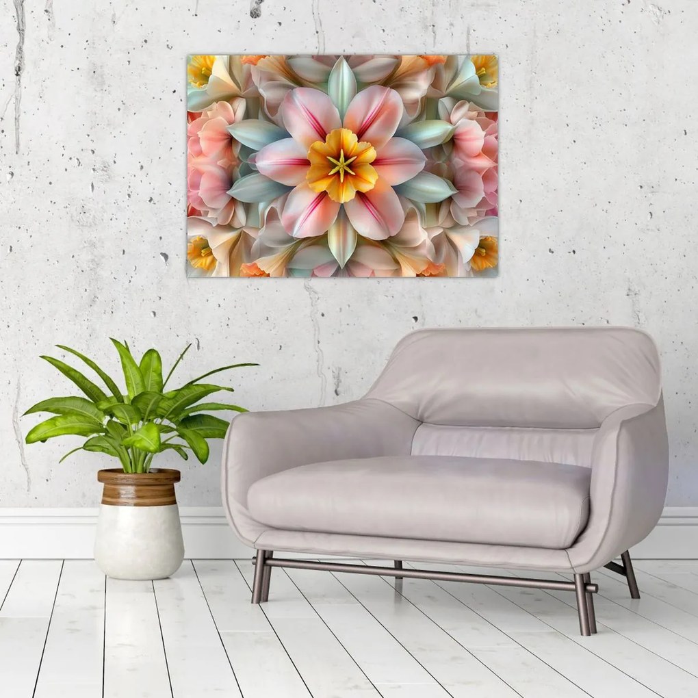 Obraz - Kaleidoskopický kvet (70x50 cm)