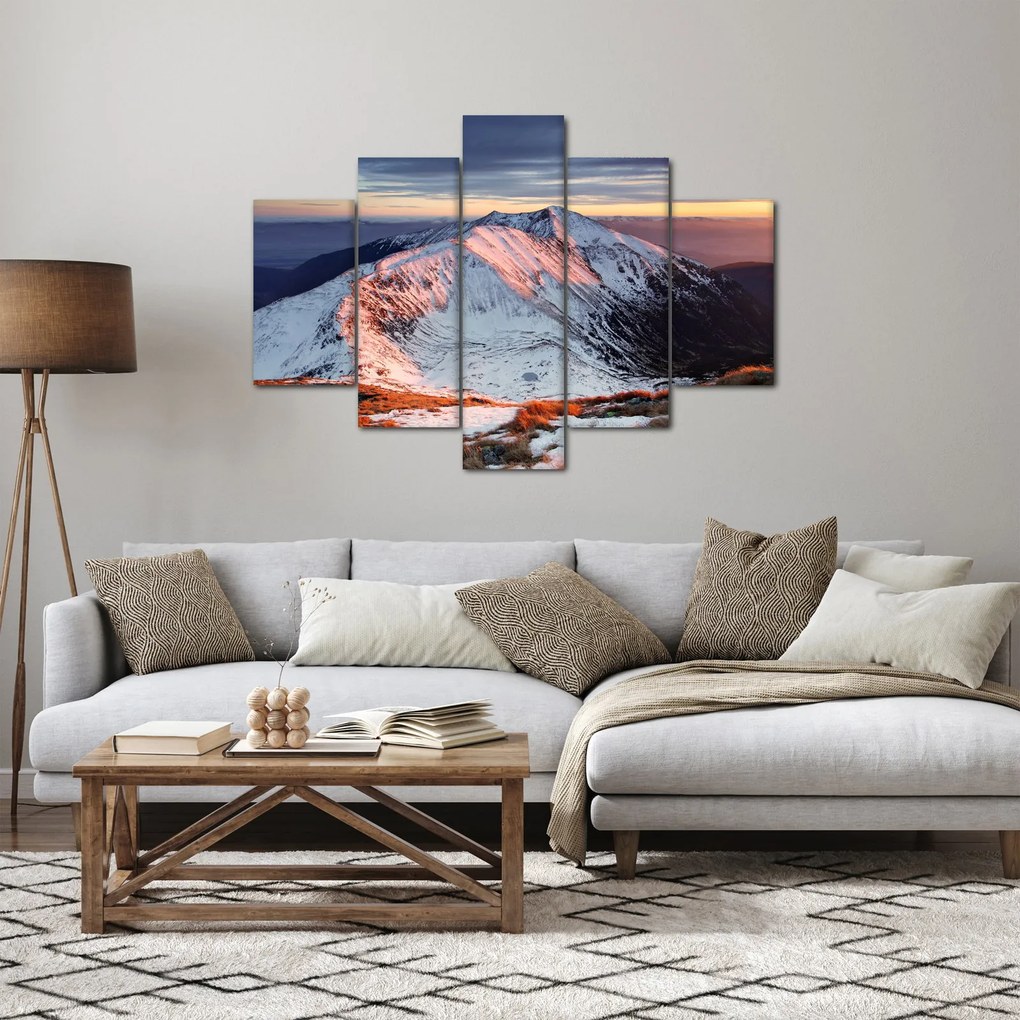Obraz - Zimná horská panoráma II. (150x105 cm)