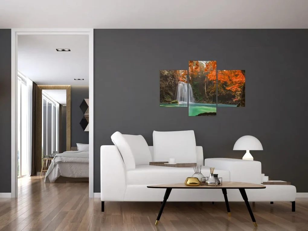 Obraz - Vodopád v Thajsku (90x60 cm)