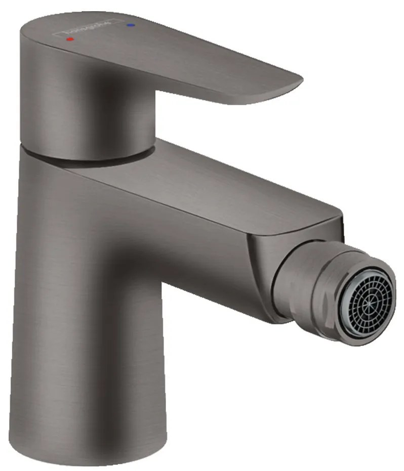 Hansgrohe Talis E, páková bidetová batéria s odtokovou súpravou s tiahlom, kartáčovaný čierny chróm, HAN-71720340