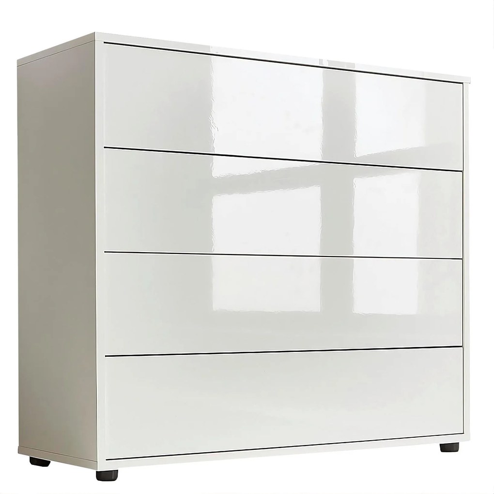 XXXLutz KOMODA, biela, biela s vysokým leskom, 79/73/33 cm MID.YOU - Komody - 001067000201