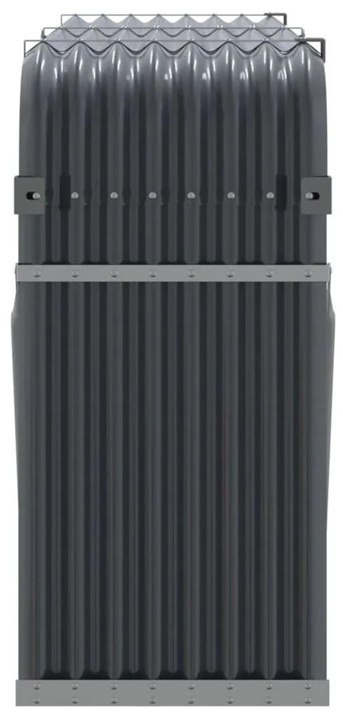 Držiak na polená antracitový 180x45x100 cm pozinkovaná oceľ