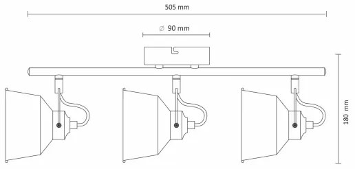 LED Stropné prisadené svietidlo 3xE14/8W/230V