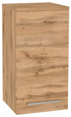 Mereo, Mereo Bino kúpeľňová skrinka horná 63 cm, pravá, Multidecor, Dub Wotan, MER-CN696DWOT