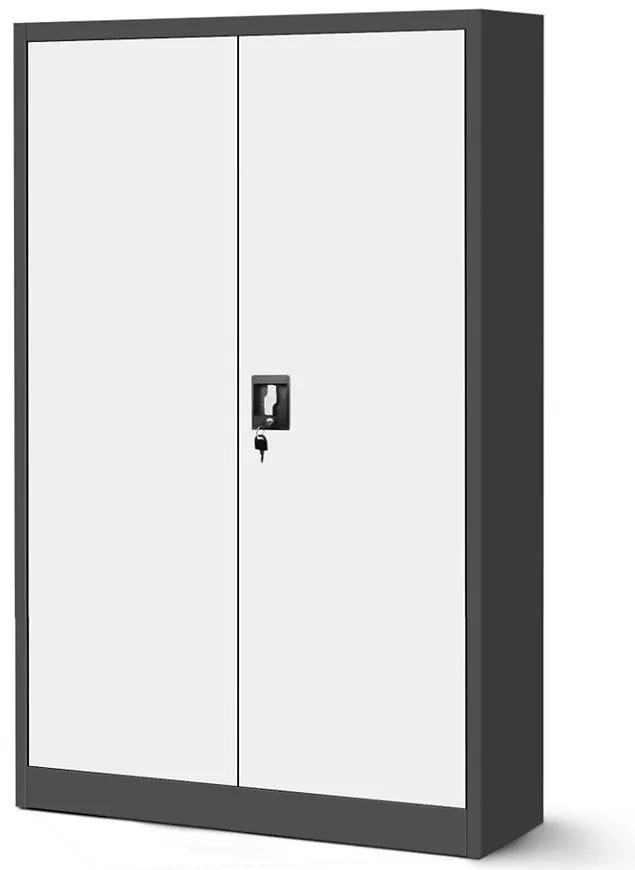 Skriňa Kevin kovová antracit/biela