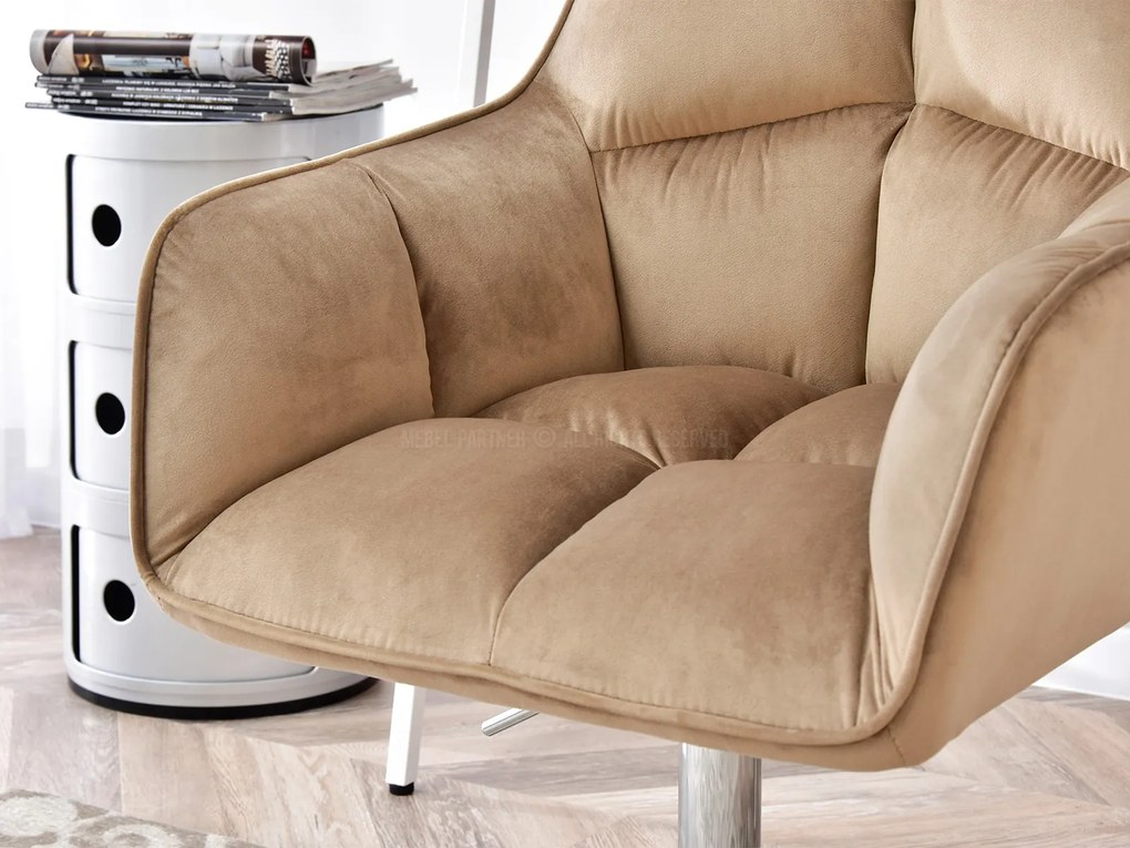 Kreslo Island (béžová + zlatá). Akcia -20%. Vlastná spoľahlivá doprava až k Vám domov. 1110076