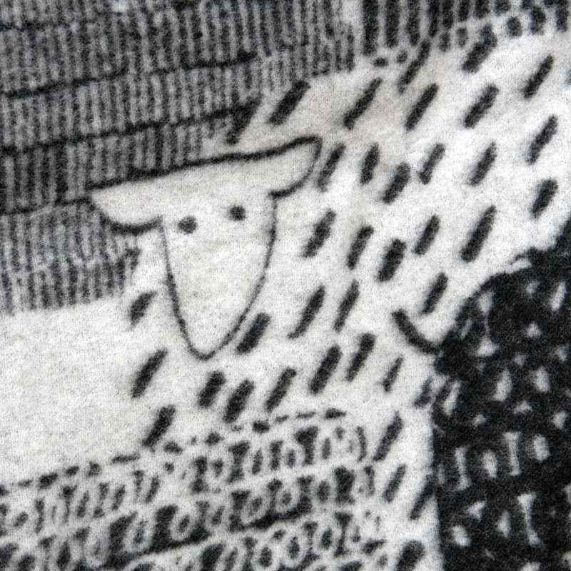 Vlnená deka Päkäpäät 130x180, čierna