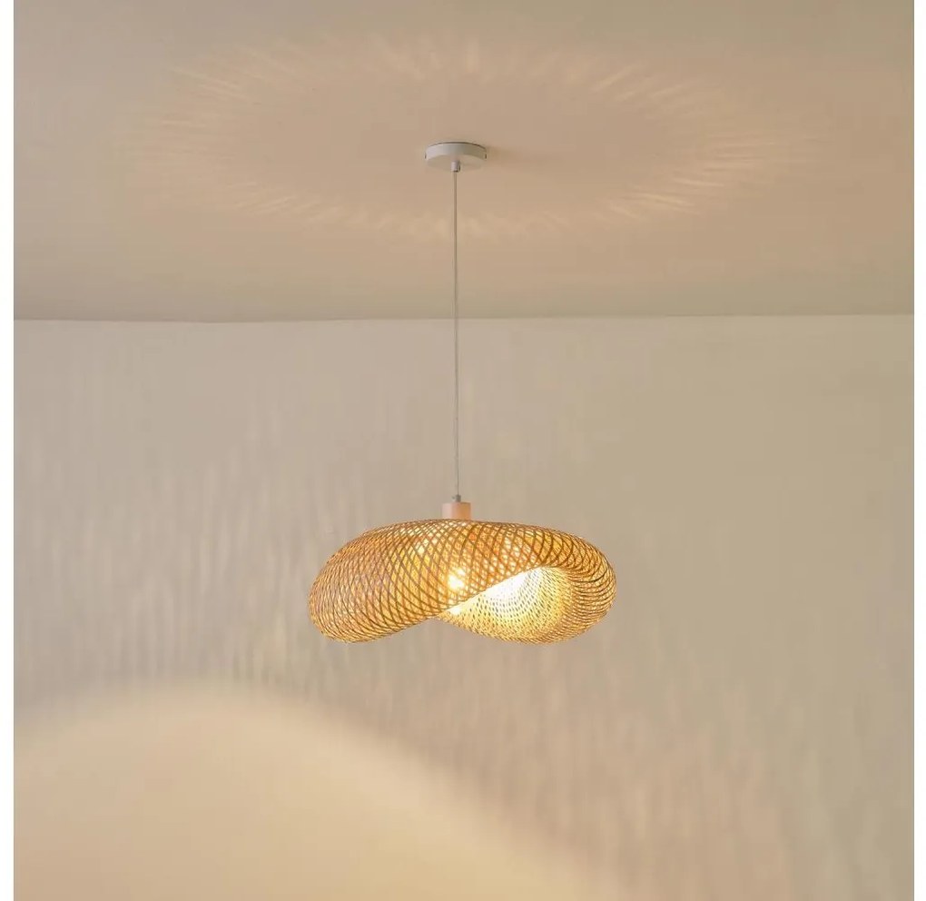 Luster na lanku CALYPSO 1xE27/15W/230V bambus