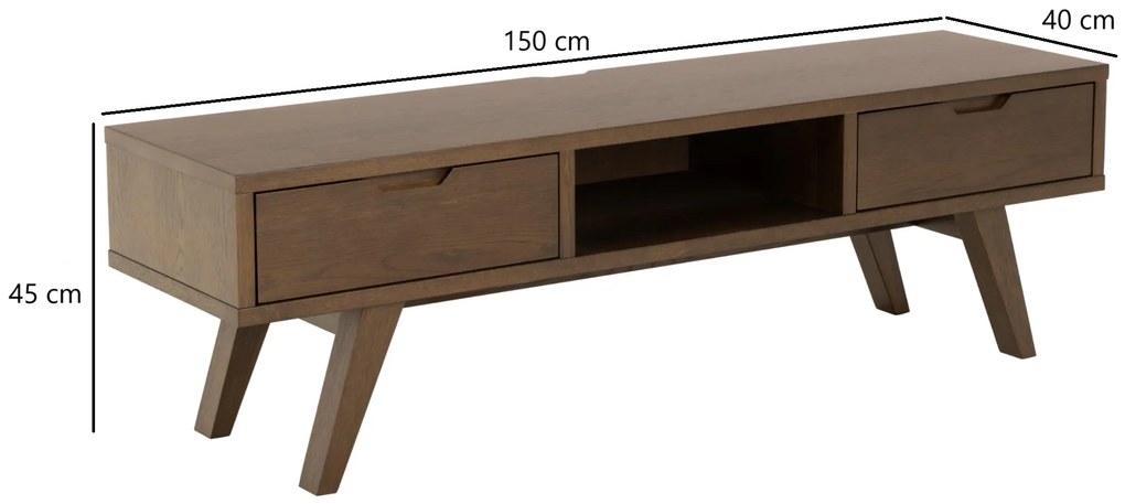 TV stolík A-LINE 150 cm dub dymový