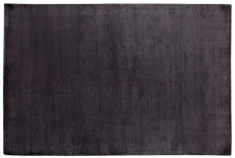 Viskózový koberec 140 x 200 cm tmavosivý GESI II Beliani