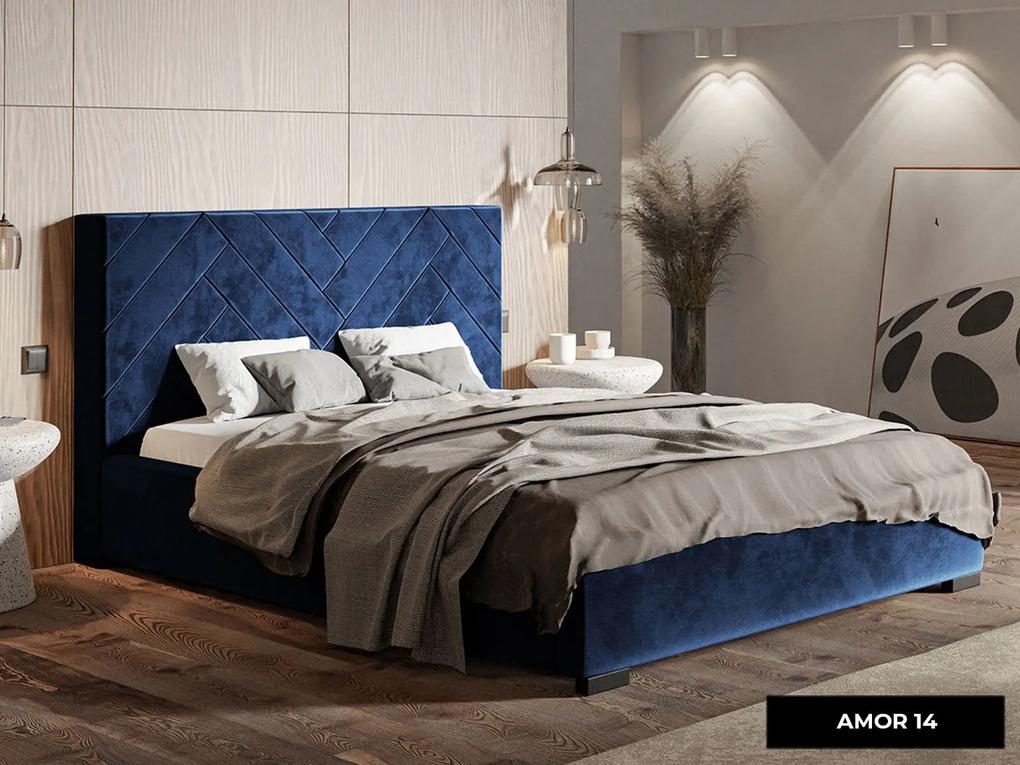 PROXIMA.store - Luxusná manželská posteľ OPAL ROZMER: 180 x 200 cm, FARBA NÔH: dub