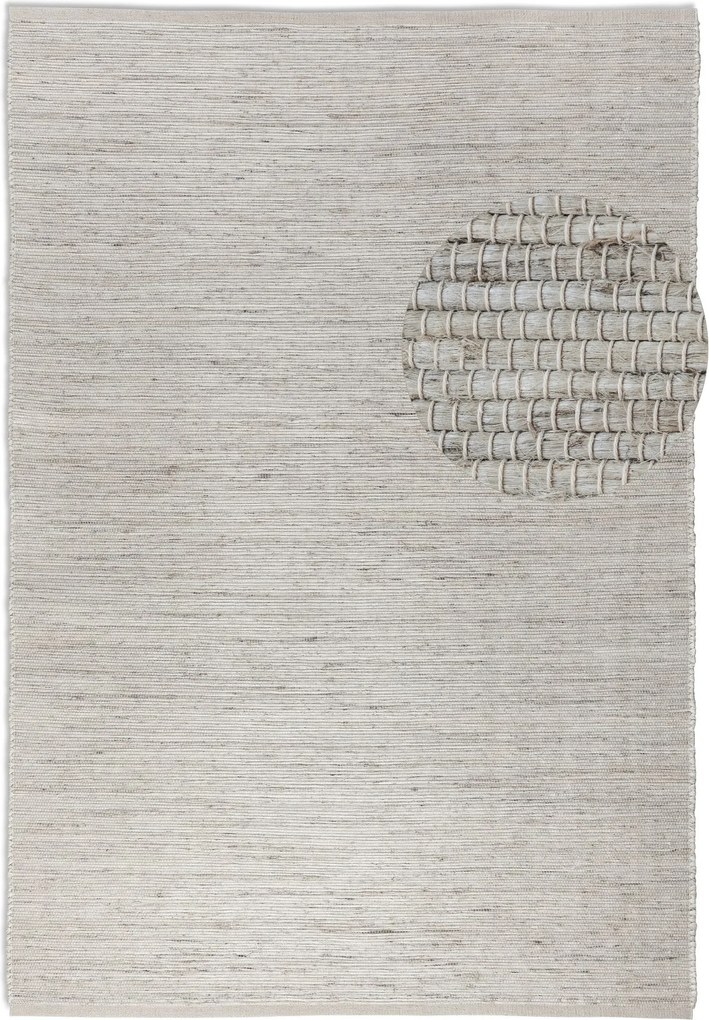 Hanse Home, Kusový koberec Handloom 105960 Dhaka Ivory White, 60x90, biela, chodba / predsieň