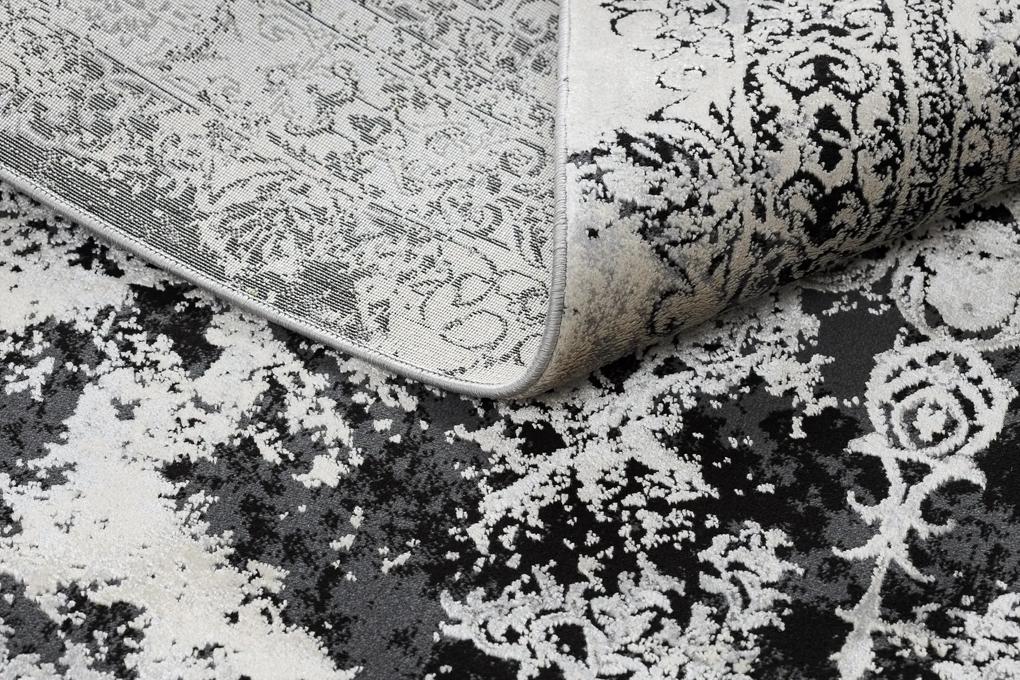 Moderný koberec VINCI 1407 Rozeta vintage - Štrukturálny farba slonoviny / sivá Veľkosť: 120x170 cm