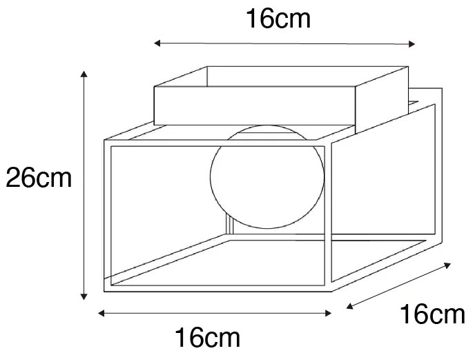 Dizajnové stropné svietidlo zlaté s bielym sklom - Aniek