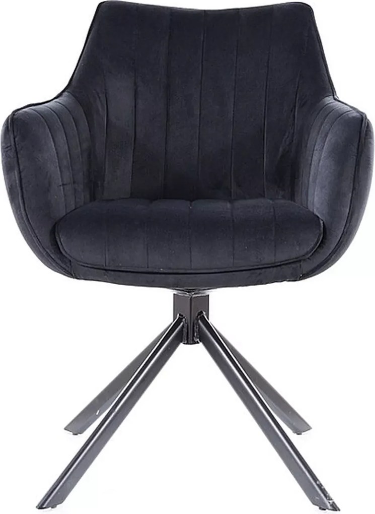 SI Azalia Velvet stolička čierna