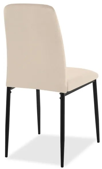 Jedálenská stolička MAVERIK zamatová, béžová