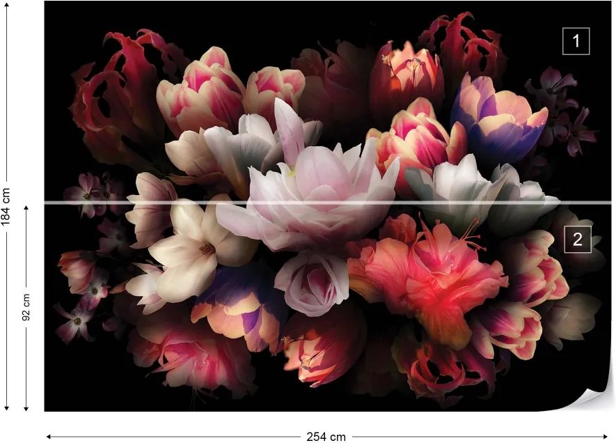 GLIX Fototapeta - Flowers Vliesová tapeta  - 254x184 cm