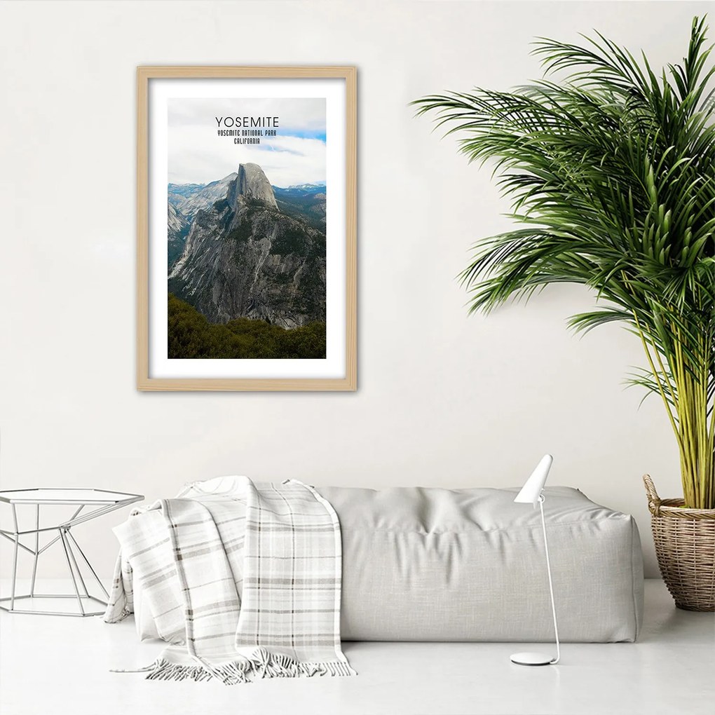 Gario Plagát Skala v Yosemitskom národnom parku Farba rámu: Bez rámu, Rozmery: 60 x 90 cm