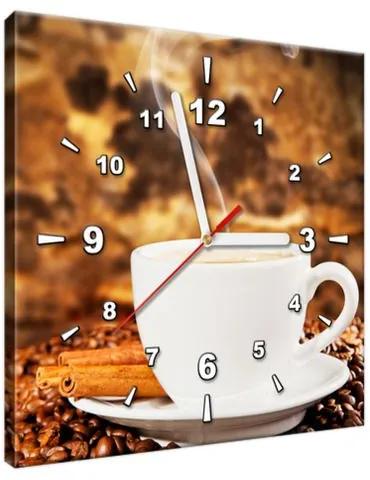 Obraz s hodinami Vôňa kávy 30x30cm ZP2410A_1AI