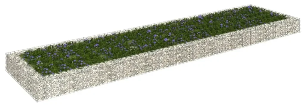 vidaXL Gabiónový vyvýšený záhon pozinkovaná oceľ 400x100x20 cm