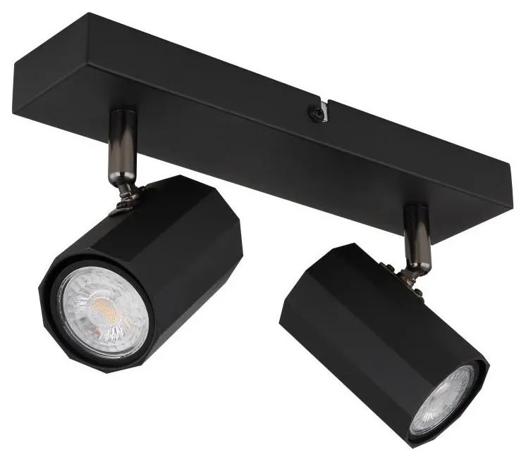 Globo 57918-2B - Bodové svietidlo JAMES 2xGU10/25W/230V čierna
