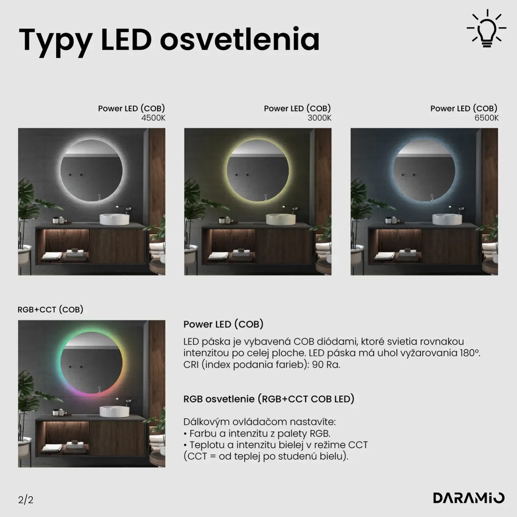 Atypické zrkadlo s LED osvetlením G9