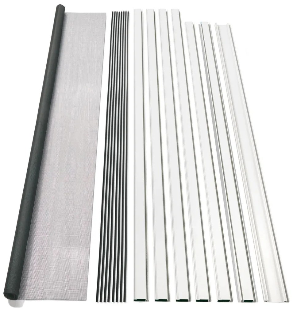 Livarno Home Hliníková sieťka proti hmyzu na dvere, 100 x 210 cm, s okopovou ochranou. (biela) (100345274)