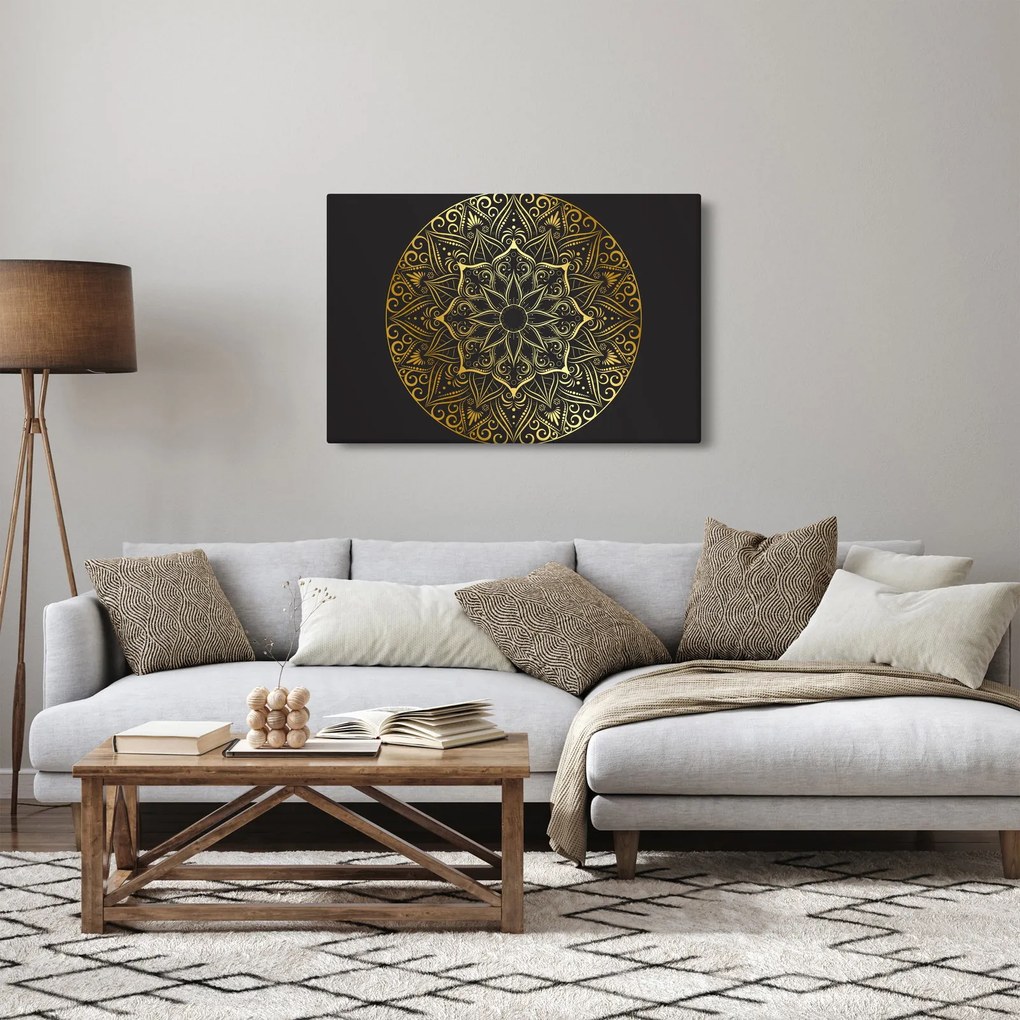 Obraz zlaté abstrakcie (90x60 cm)