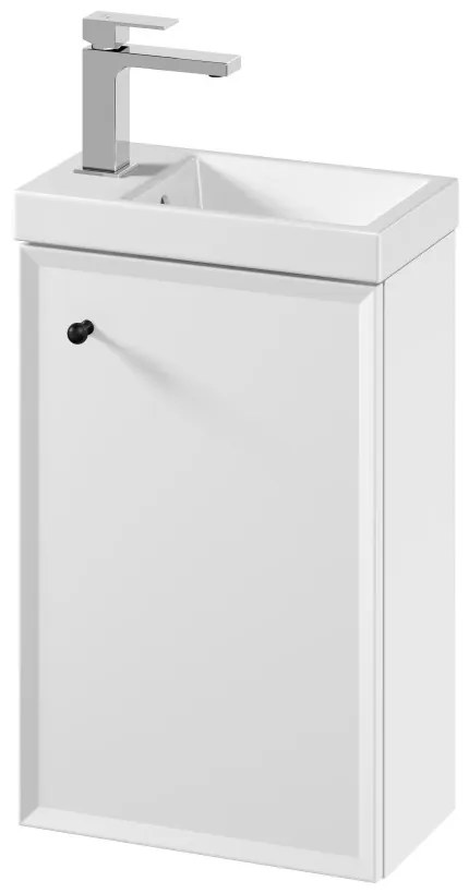 Cersanit Mille, závesná WC skrinka 392x214x590 mm + keramické umývadlo Como, biela matná, S801-568