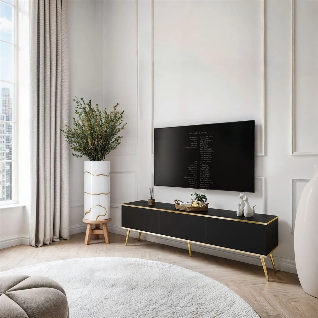 TV skrinka BOSTON III čierna 175cm