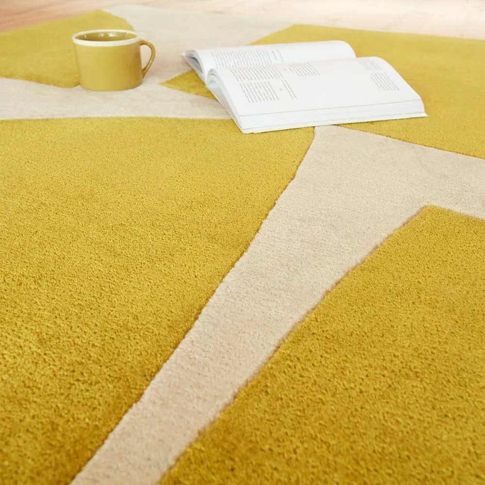 Okrovožltý ručne tkaný koberec z recyklovaných vlákien 200x290 cm Romy – Asiatic Carpets