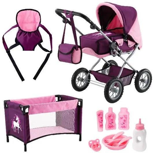 Bayer Design Súprava pre bábiky Grande Kombi s cestovnou postieľkou (jednorohý)  (100227535)
