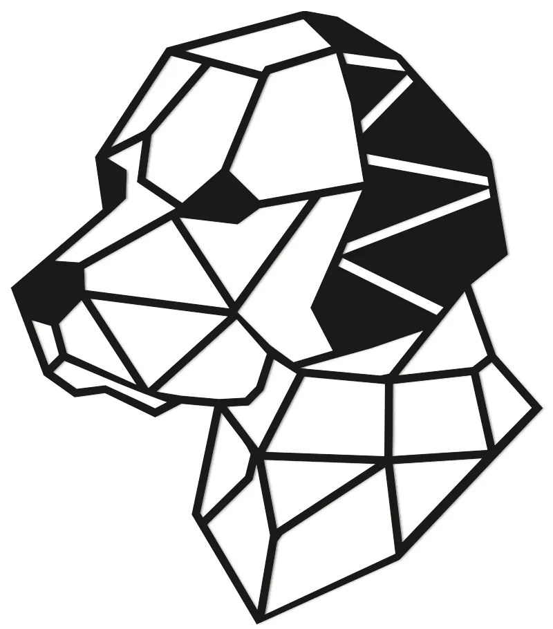 AMADEA Drevená dekorácia pes na stenu čierny 37 cm, český výrobok