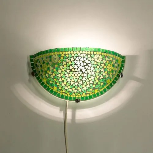 Morroco wall lampa s vypínačom Moon mozaika GREEN 30*17