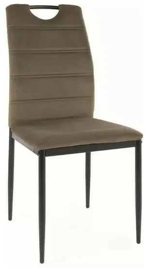 Sametová jídelní židle Rip olivová