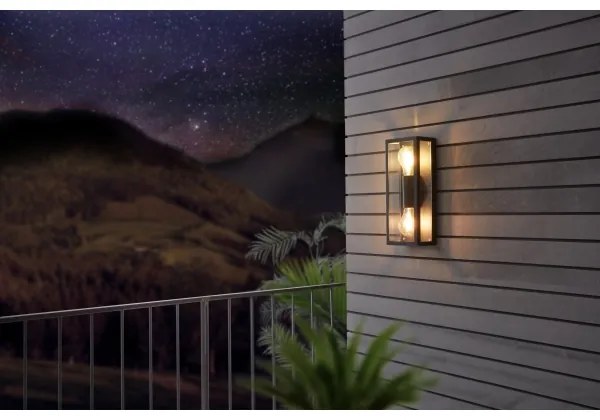 Eglo 98273 - Vonkajšie nástenné svietidlo ALAMONTE 2xE27/60W/230V IP44