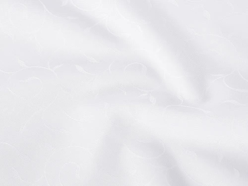 Biante Teflónový štvorcový obrus TF-011 Popínavé lístky - studená biela 130x130 cm