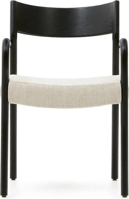 Čierna/béžová jedálenská stolička Falconera – Kave Home