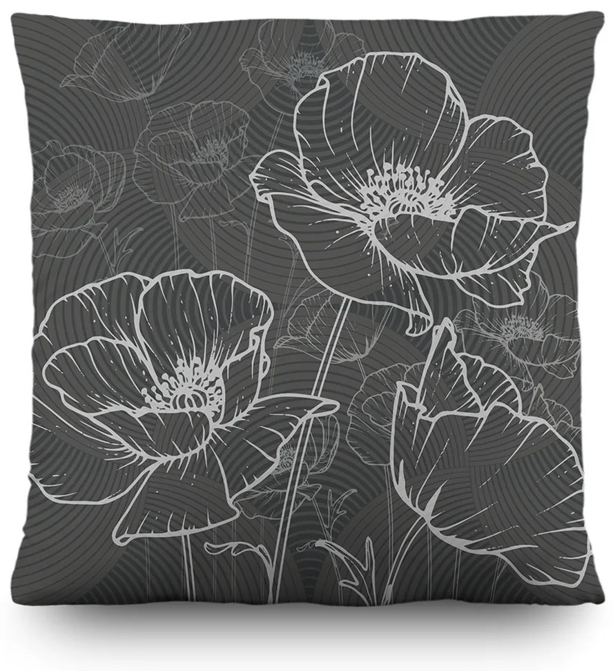 Vankúšik Sivé maky, 45 x 45 cm