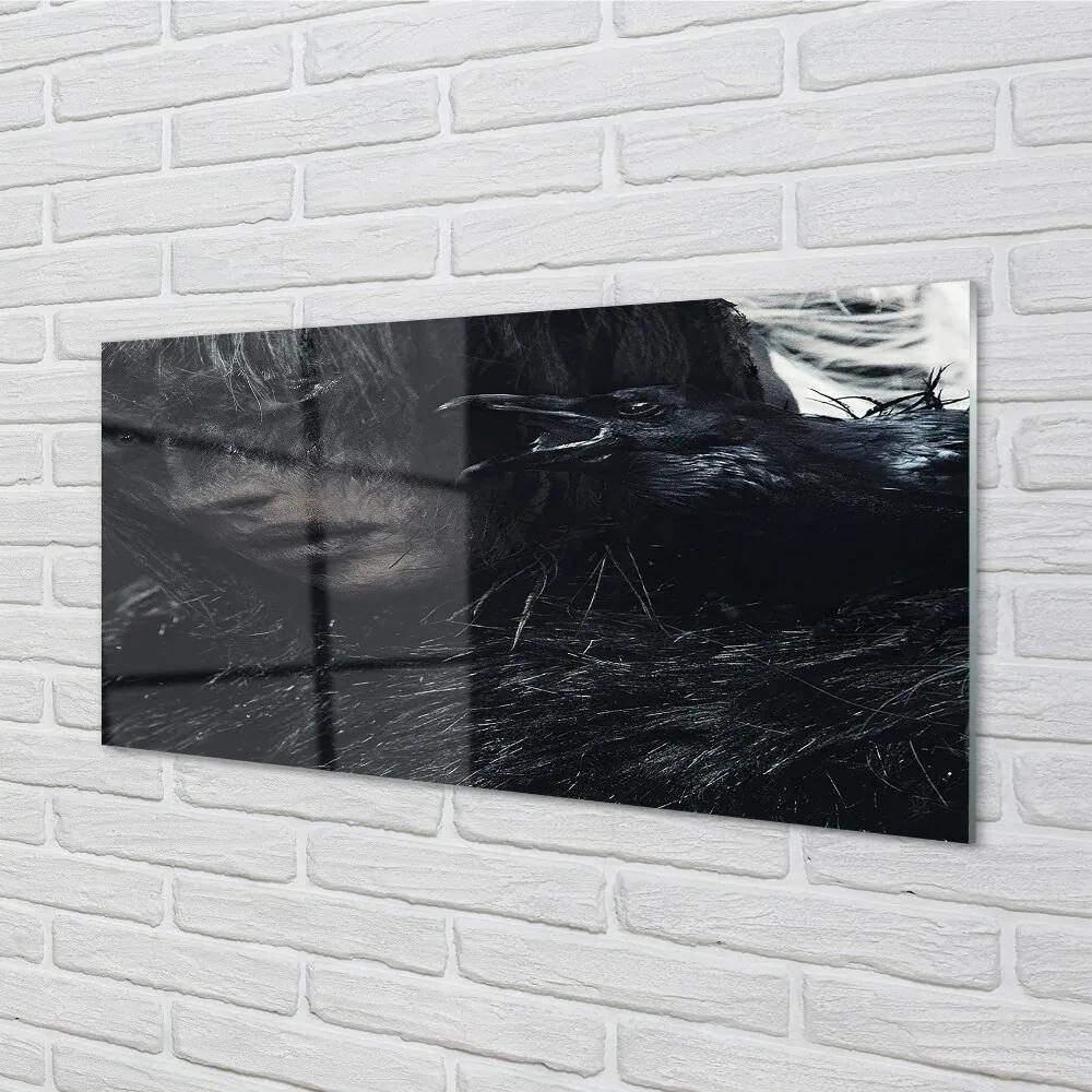 Sklenený obraz temná postava 120x60 cm