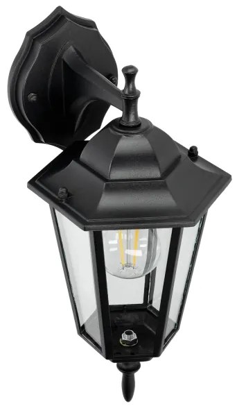 Vonkajšie nástenné svietidlo 1xE27/60W/230V IP44 čierna