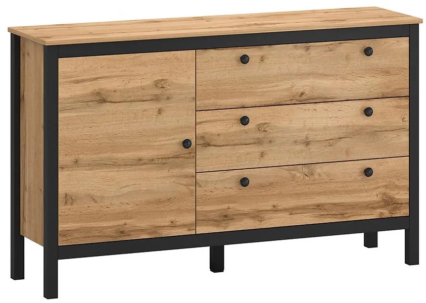 Komoda Palmer G dub wotan / čierna