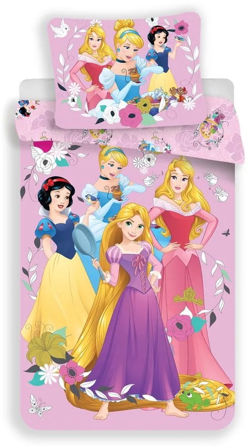 Bavlnené detské obliečky na jednolôžko 140x200 cm Princess - Jerry Fabrics